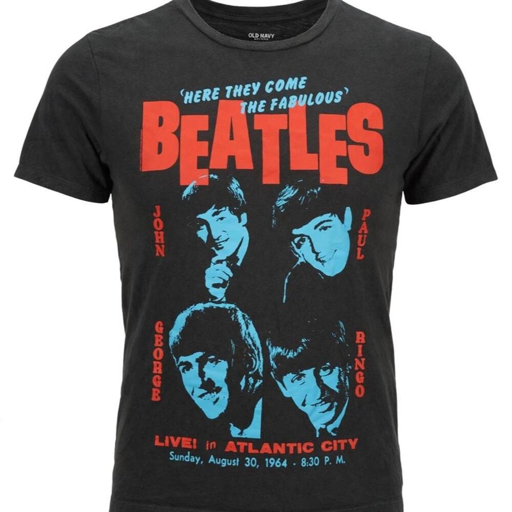 The Beatles T-Shirt Old Navy 1964 Tour Poster Here They Come Fabulous Beatles
